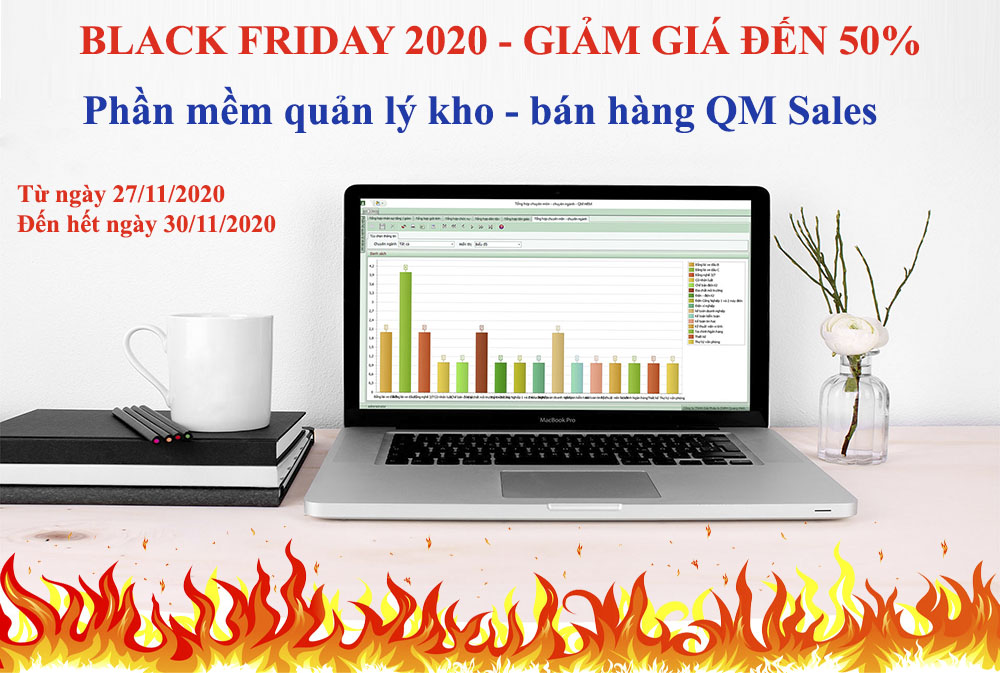Nhân dịp Black Friday 2020 QMS giảm giá shock đến 50% cho các sản phẩm phần mềm quản lý. Chương trình được áp dụng từ ngày 27/11/2020 đến hết ngày 30/11/2020.